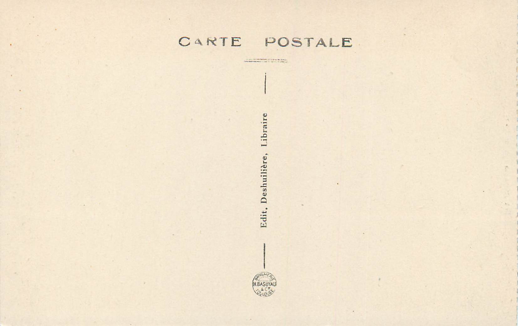Maintenon (E.-et-Loir) — Vue du parc du château et d'une arche de l'aqueduc — Édit. Deshuilâtre, Libraire — Verso