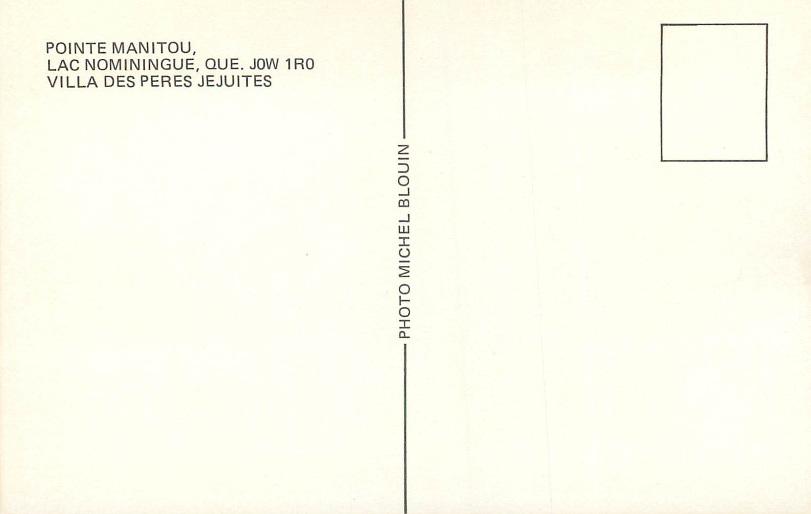 CPM Pointe Manitou Lac Nominingue que Jow Iro Villa des Peres Jejuites — Back