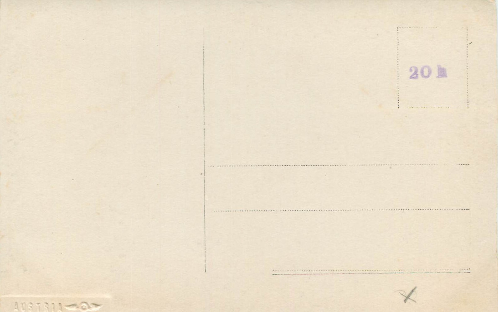 Vintage Postcard/Antike Ansichtskarte Kaiser Franz Josef Denkmal JSchl — Rückseite