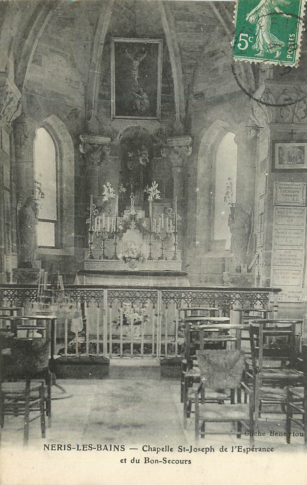 CPA Neris les Bains Chapelle St Joseph de l'Esperance et du Bon Secours
