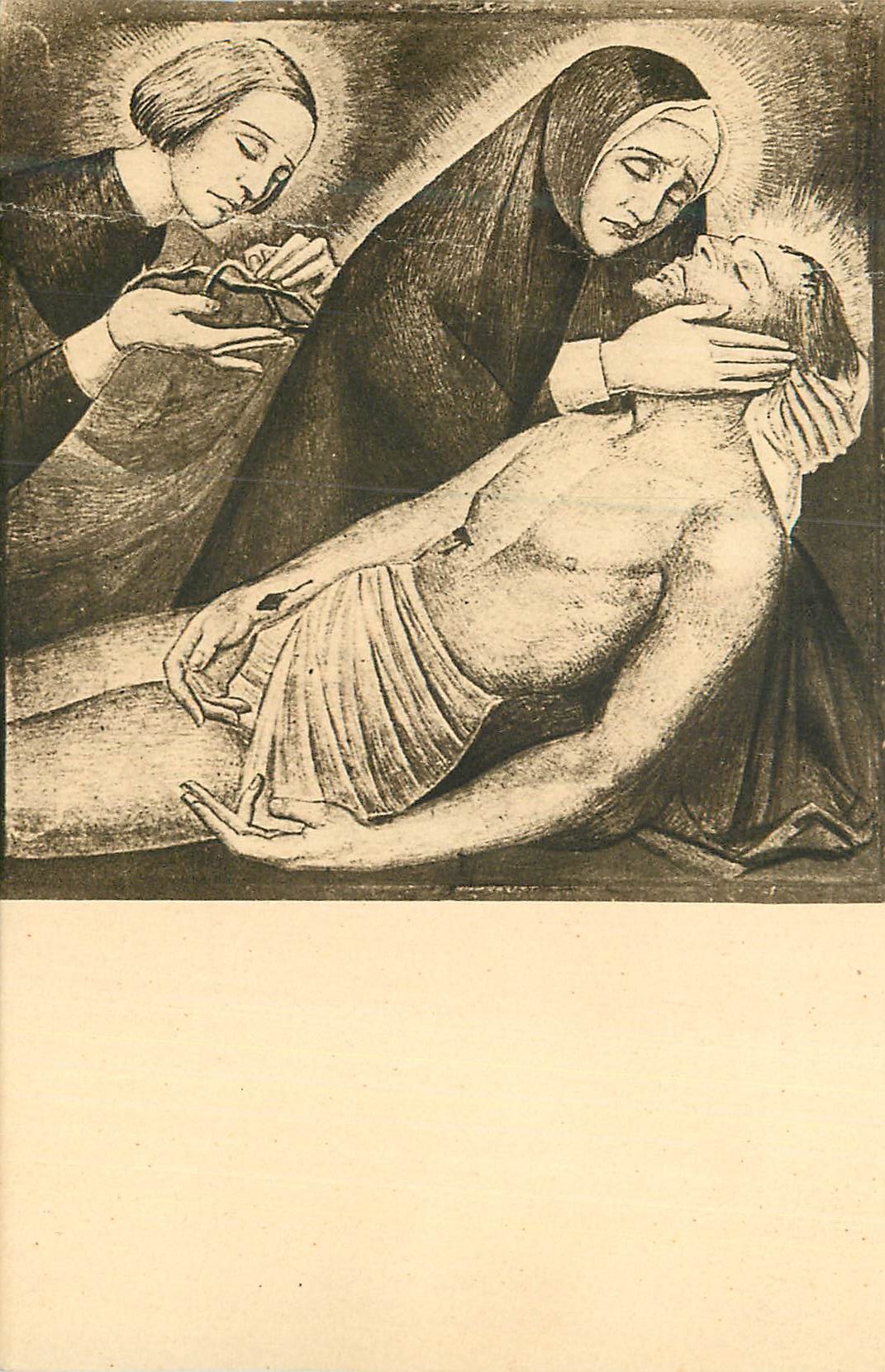 CPA Paris Eglise des Etudiants (Sacre Coeur) Chemin de Croix XIIIe Station la Pieta