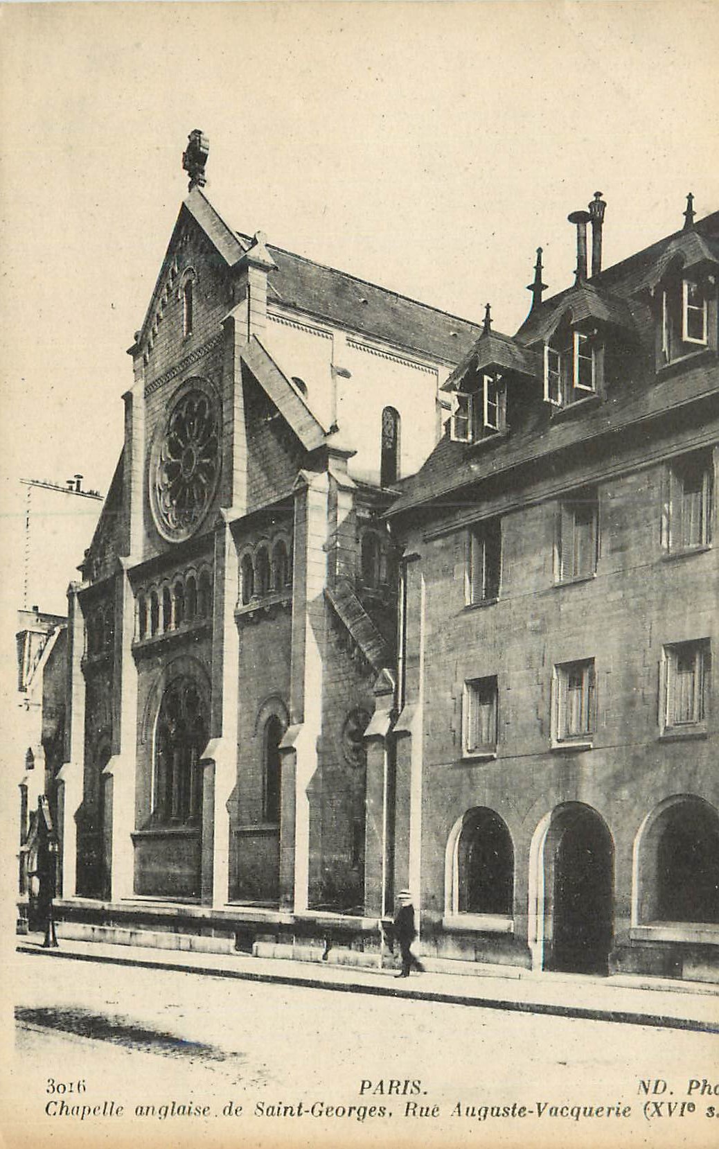 CPA Paris Chapelle Anglaise de Saint Georges Rue Auguste Vacquerie