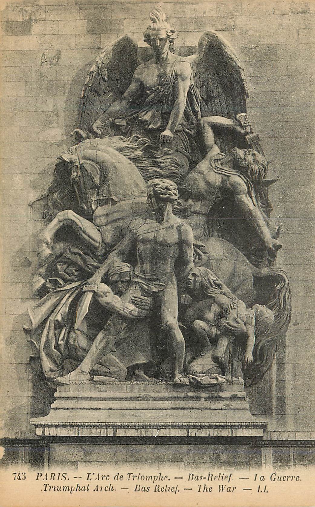 CPA Paris l'Arc de Triomphe Bas Relief La Guerre