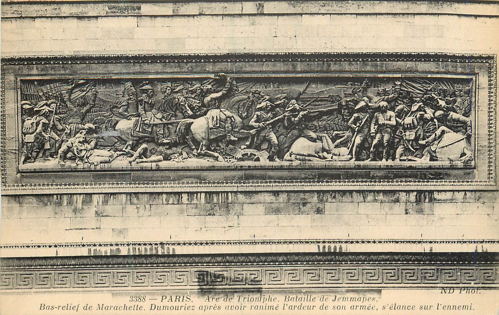 CPA Paris Arc de Triomphe Bataille de Jemmapes Bas Relief de Marachette