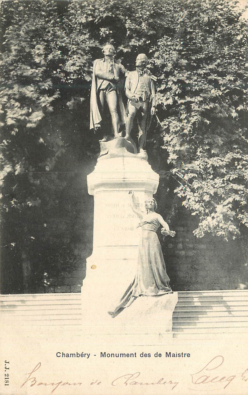CPA Chambery Monument des de Maistre