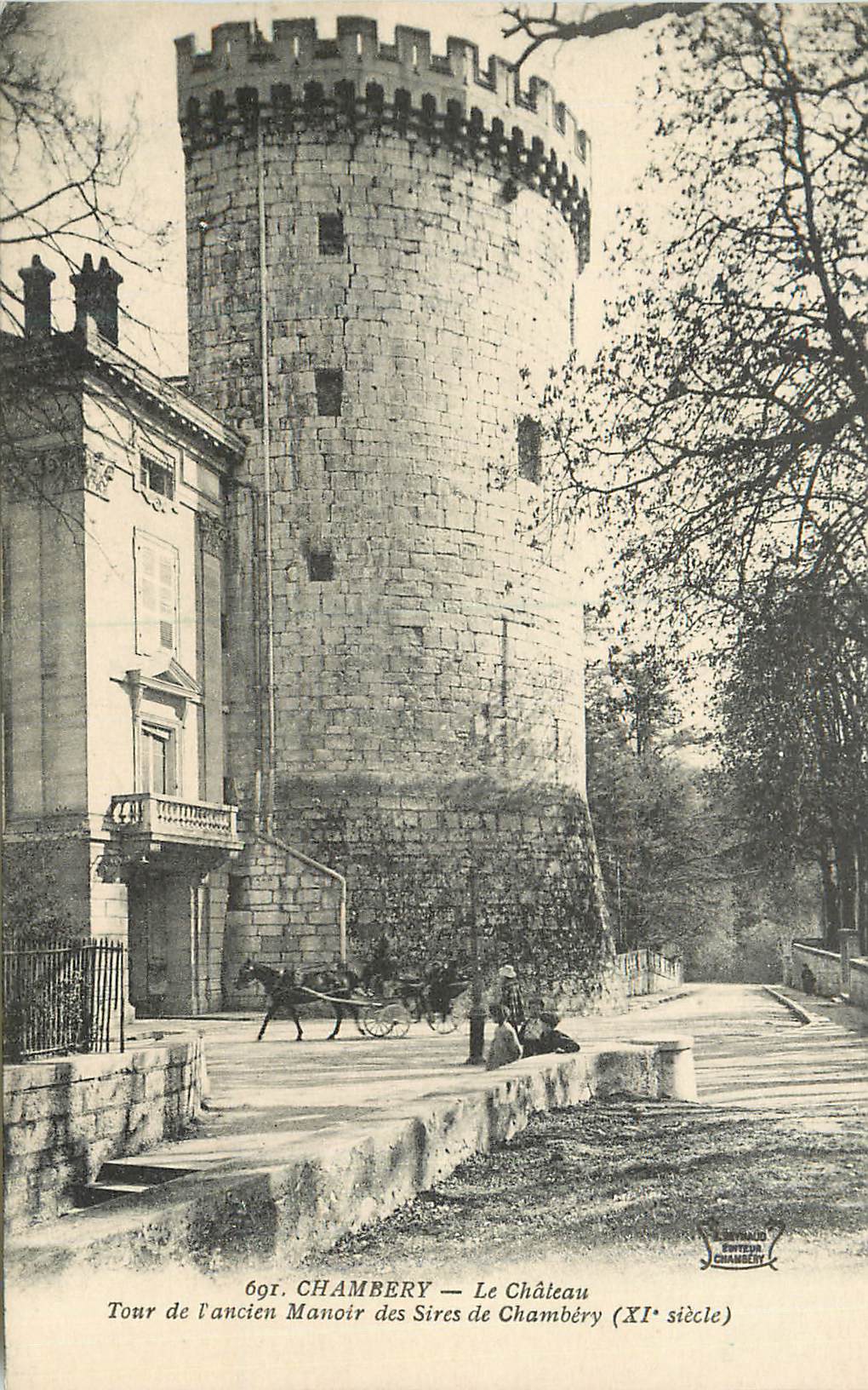 CPA Chambery Le Chateau Tour de L'Ancien Manoir des Sires de Chambery (XIe Siecle)