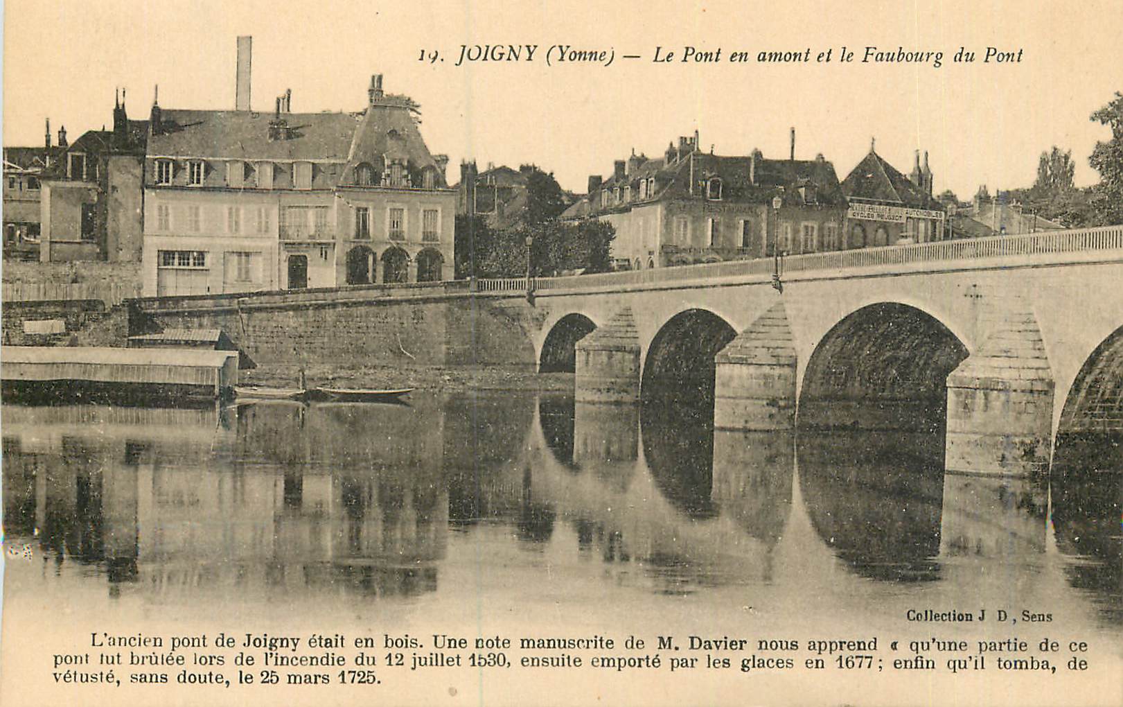 CPA Joigny (Yonne) Le Pont en Amont et Faubourg du Pont