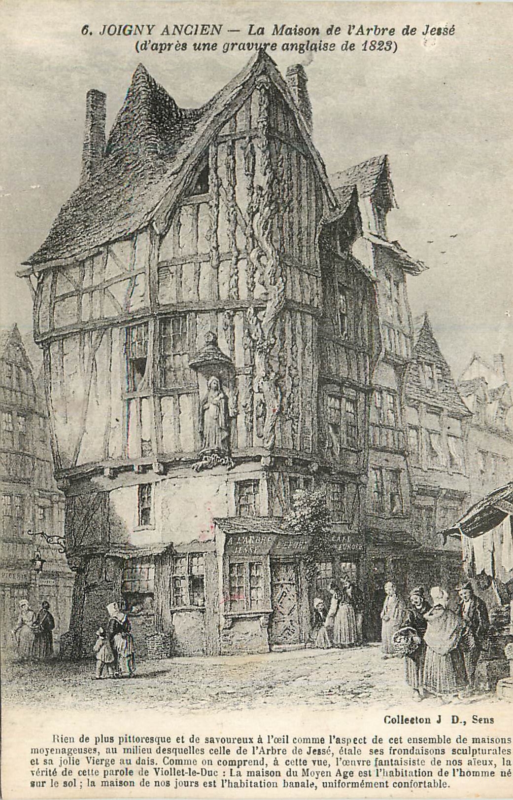 CPA Joigny Ancien La Maison de l'Arbrede Jesse d'Apres une Gravure anglaise de 1823