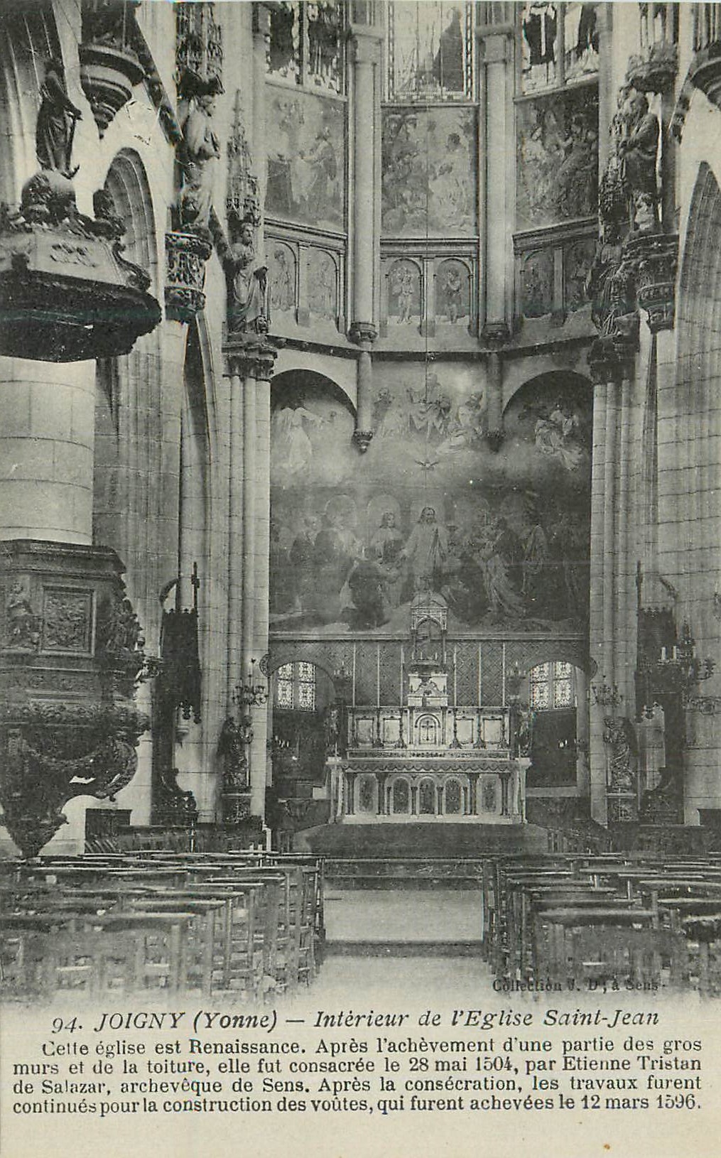 CPA Joigny (Yonne) L'Interieur de L'Eglise Saint Jean