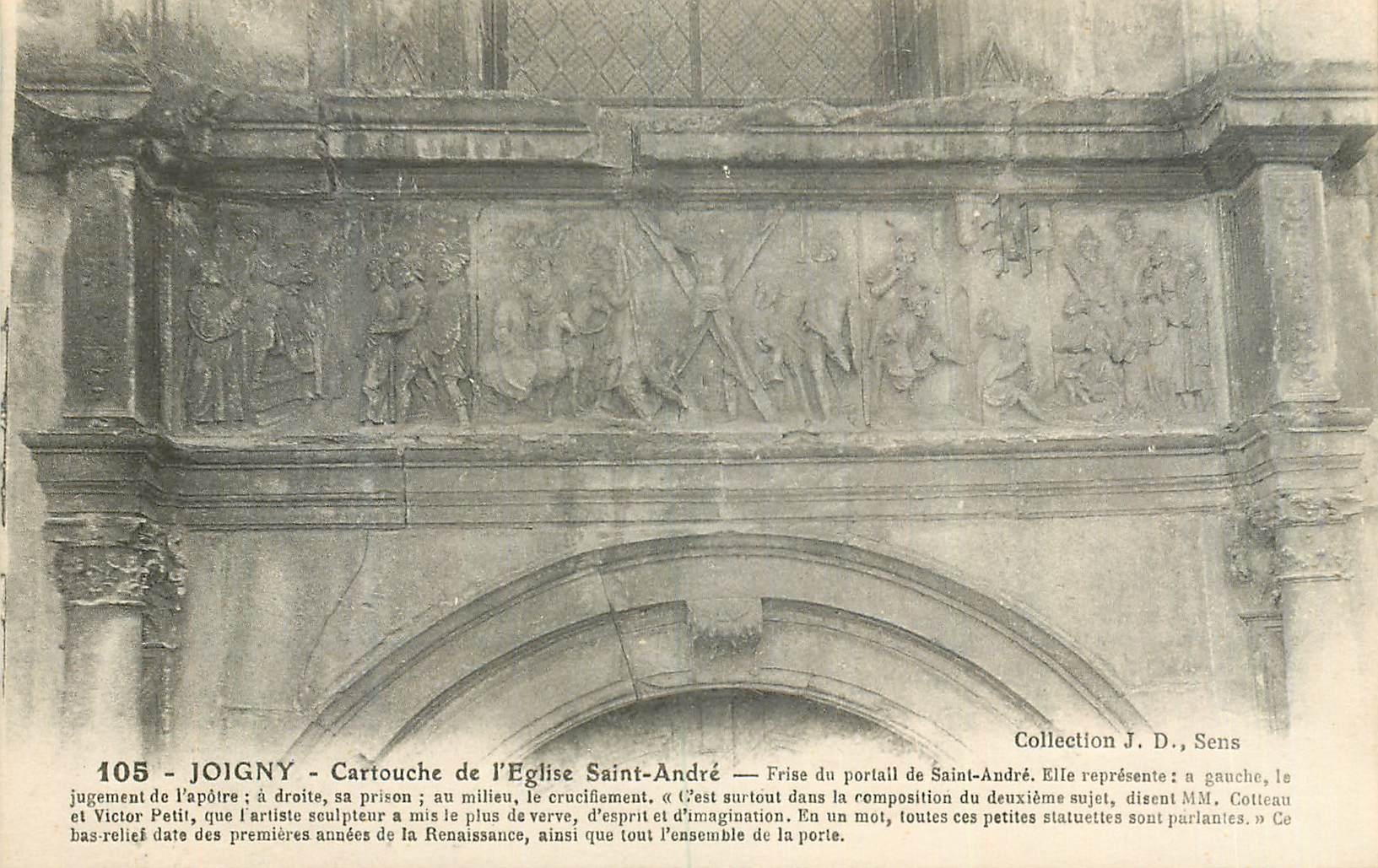 CPA Joigny Cartouche de l'Eglise Saint Andre