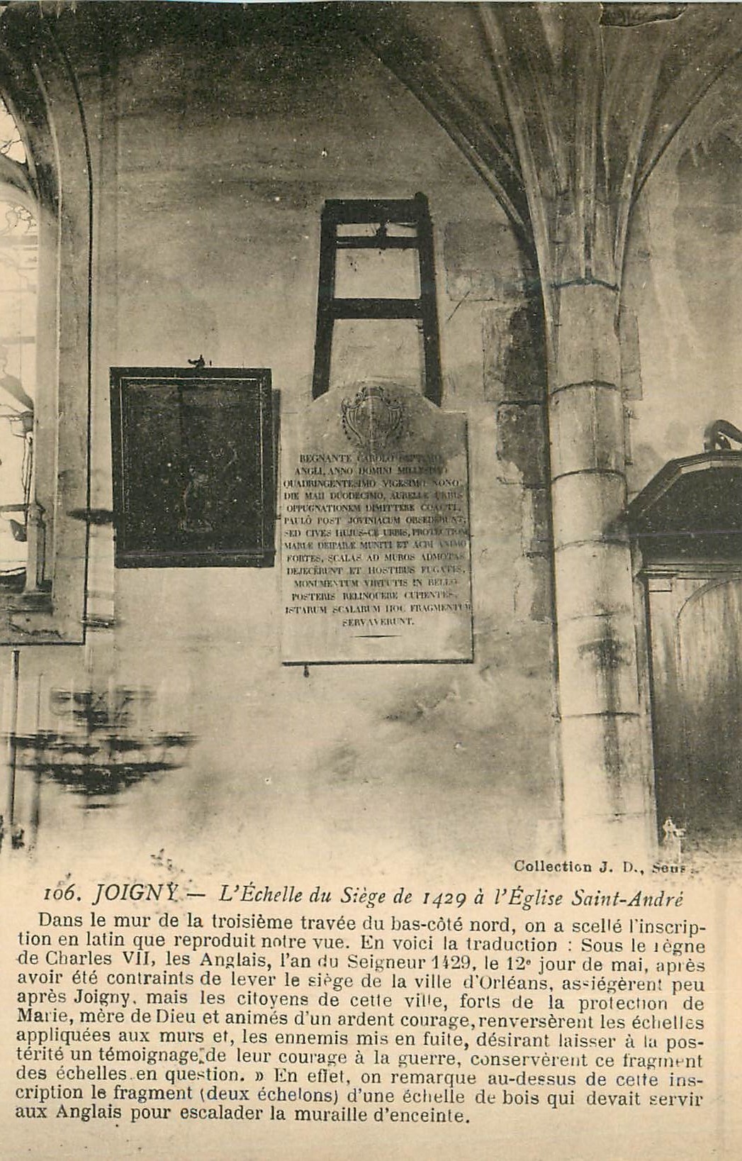 CPA Joigny L'Echelle du Siege de 1429 a l'Eglise Saint Andre