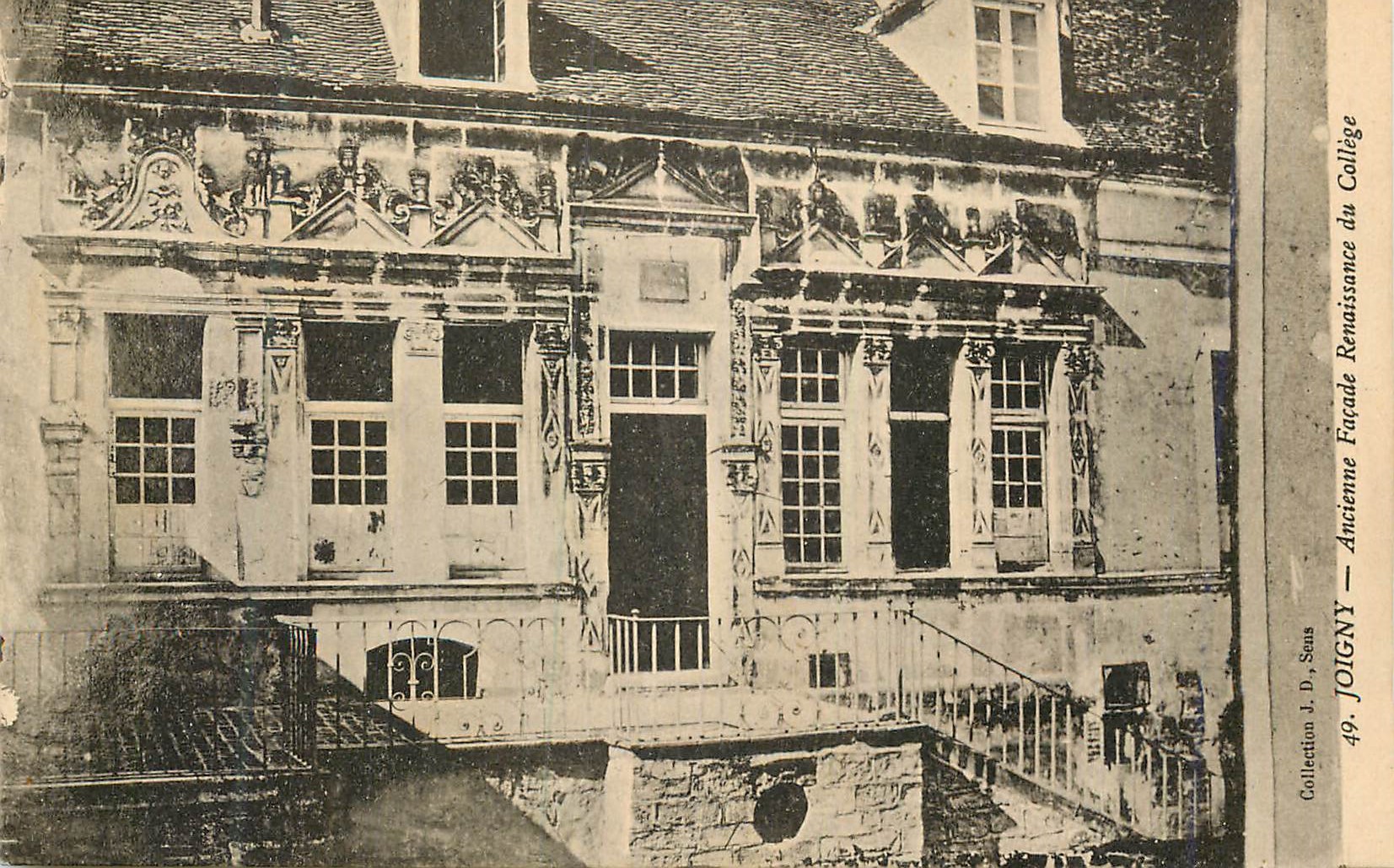 CPA Joigny Ancienne Facade Renaissance du College