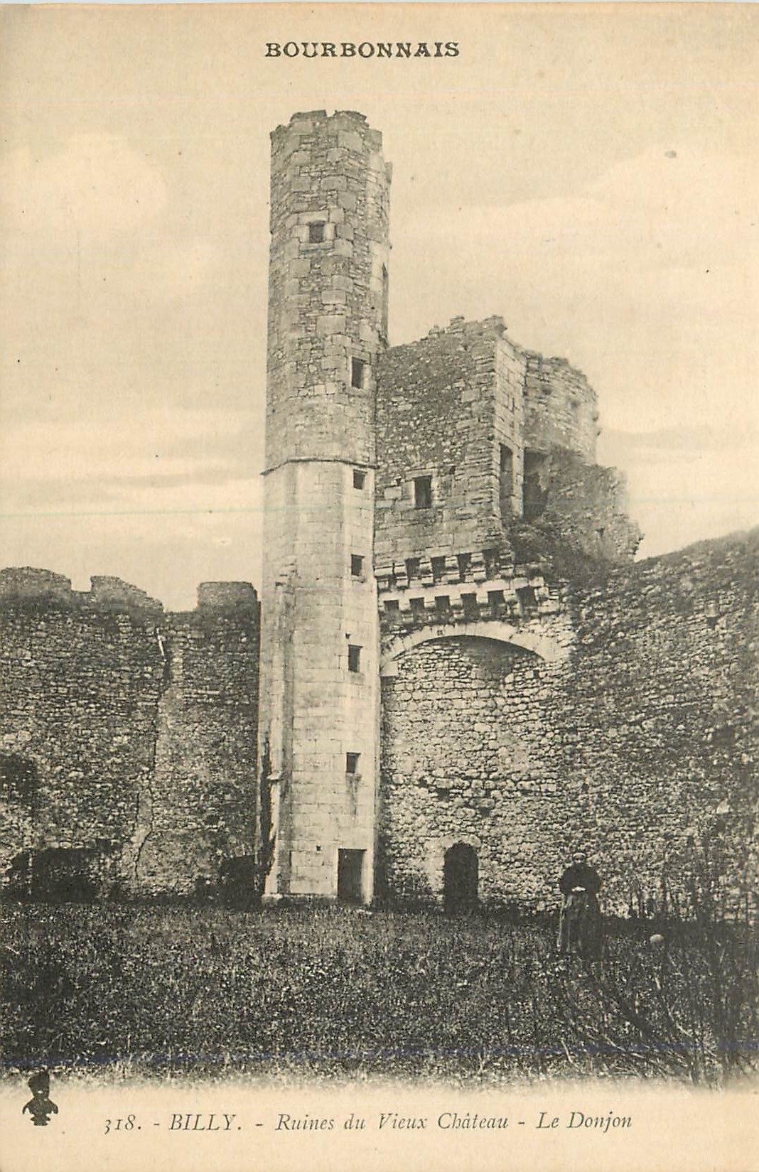 CPA Bourbonnais Billy Ruines du Vieux Chateau Le Donjon