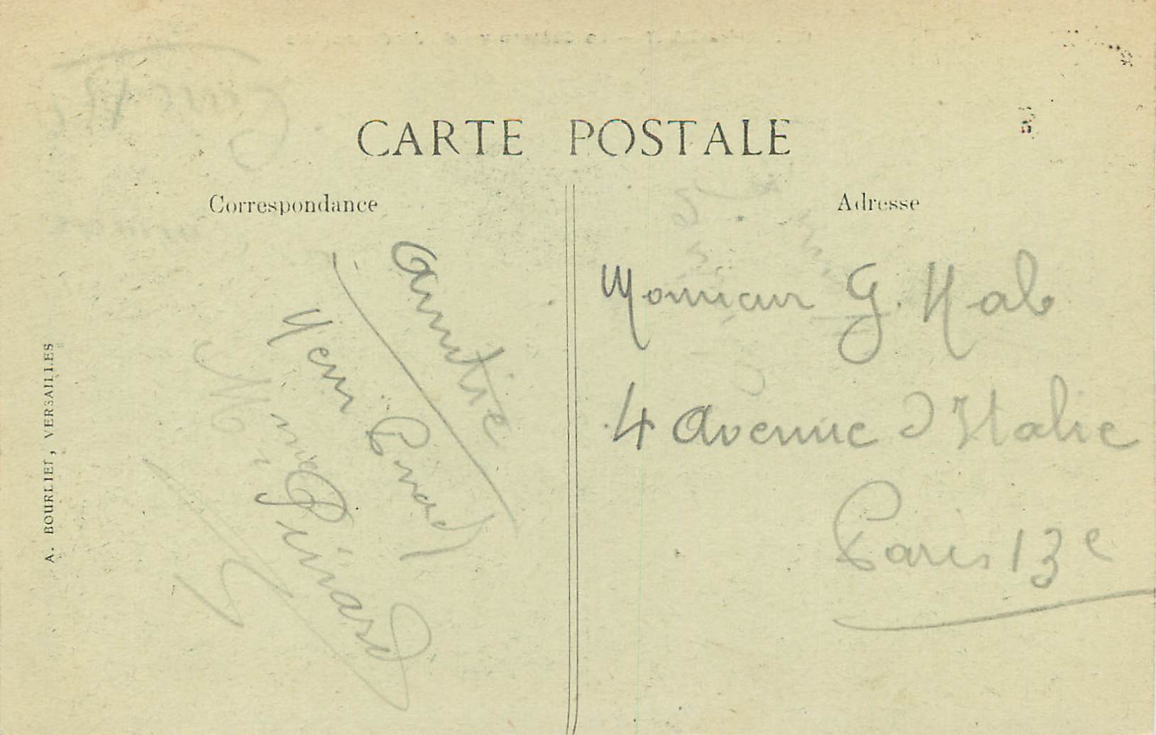 CPA Chantilly Le Chateau vu du Jardin Anglais — Rückseite
