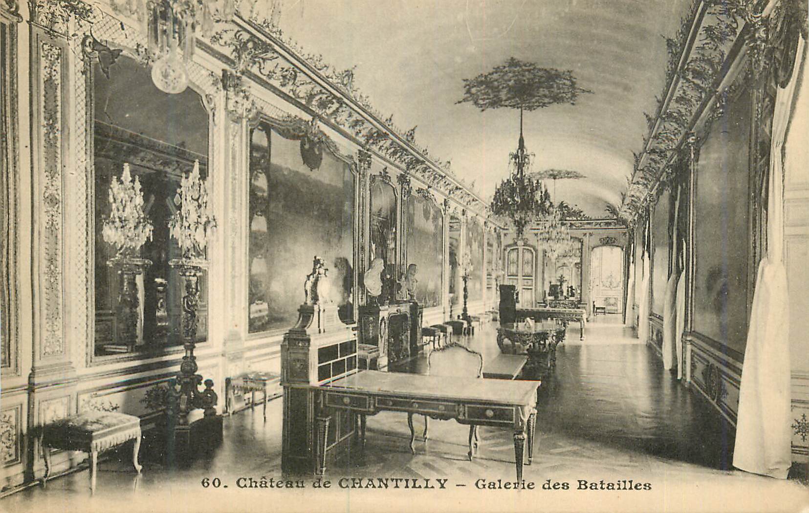 CPA Chateau de Chantilly Galerie des Batailles