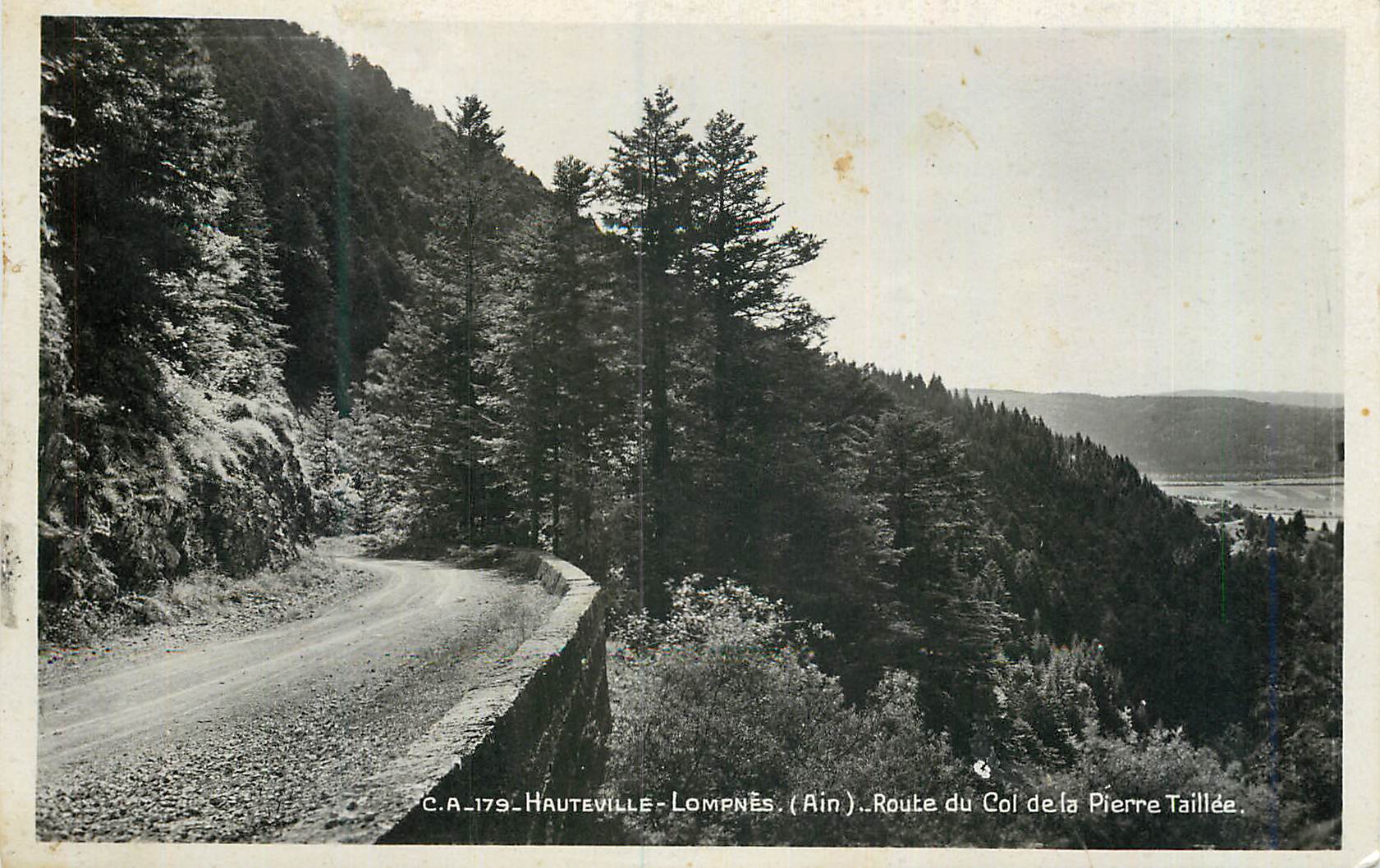 CPA Hauteville Lompnes (Ain) Route du Col de la Pierre Taillee
