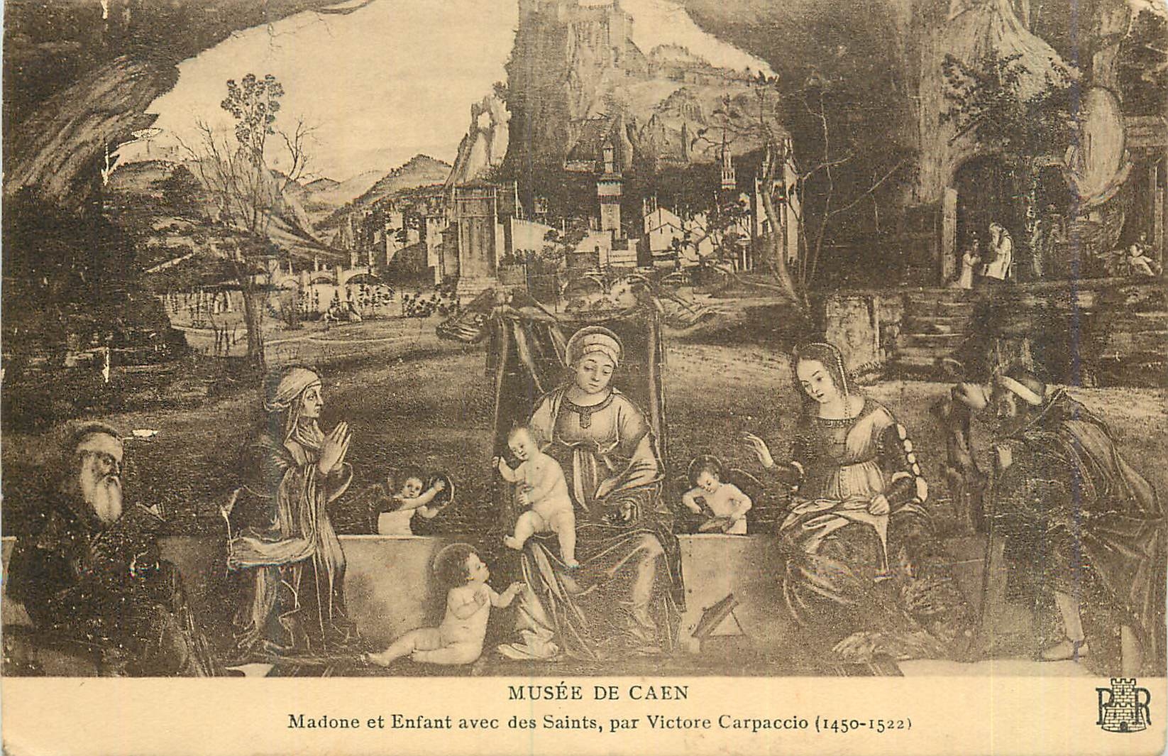 CPA Musee de Caen Madone et Enfant avec des Saints Par Victore Carpaccio (1450 1522)
