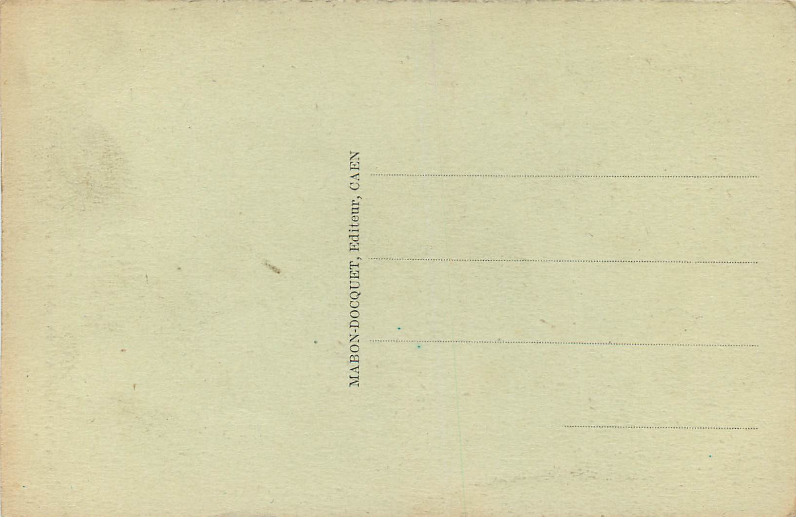 CPA Caen Ancien Hotel de Valois Judith Tenant la Tete d'Holopherne — Verso