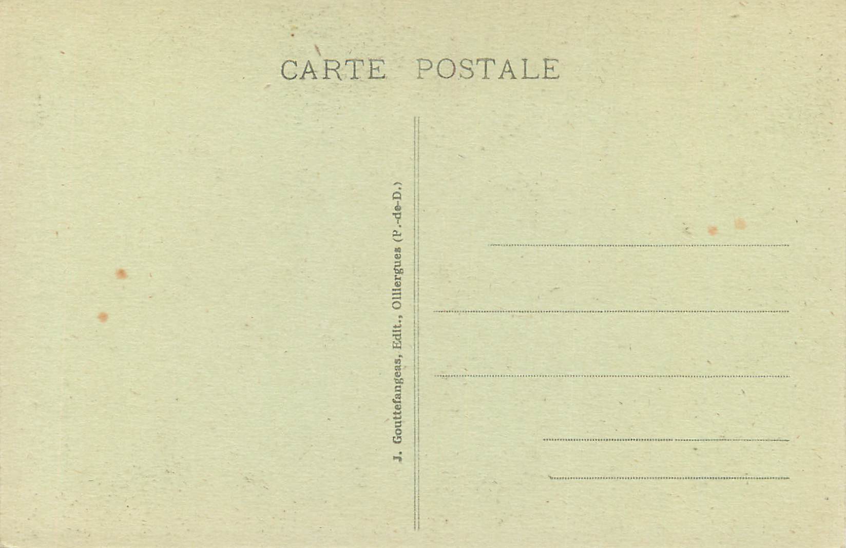CPA L'Abbaye de la Chaise Dieu (Hte Loire) Les Gargouilles de la Facade — Rückseite