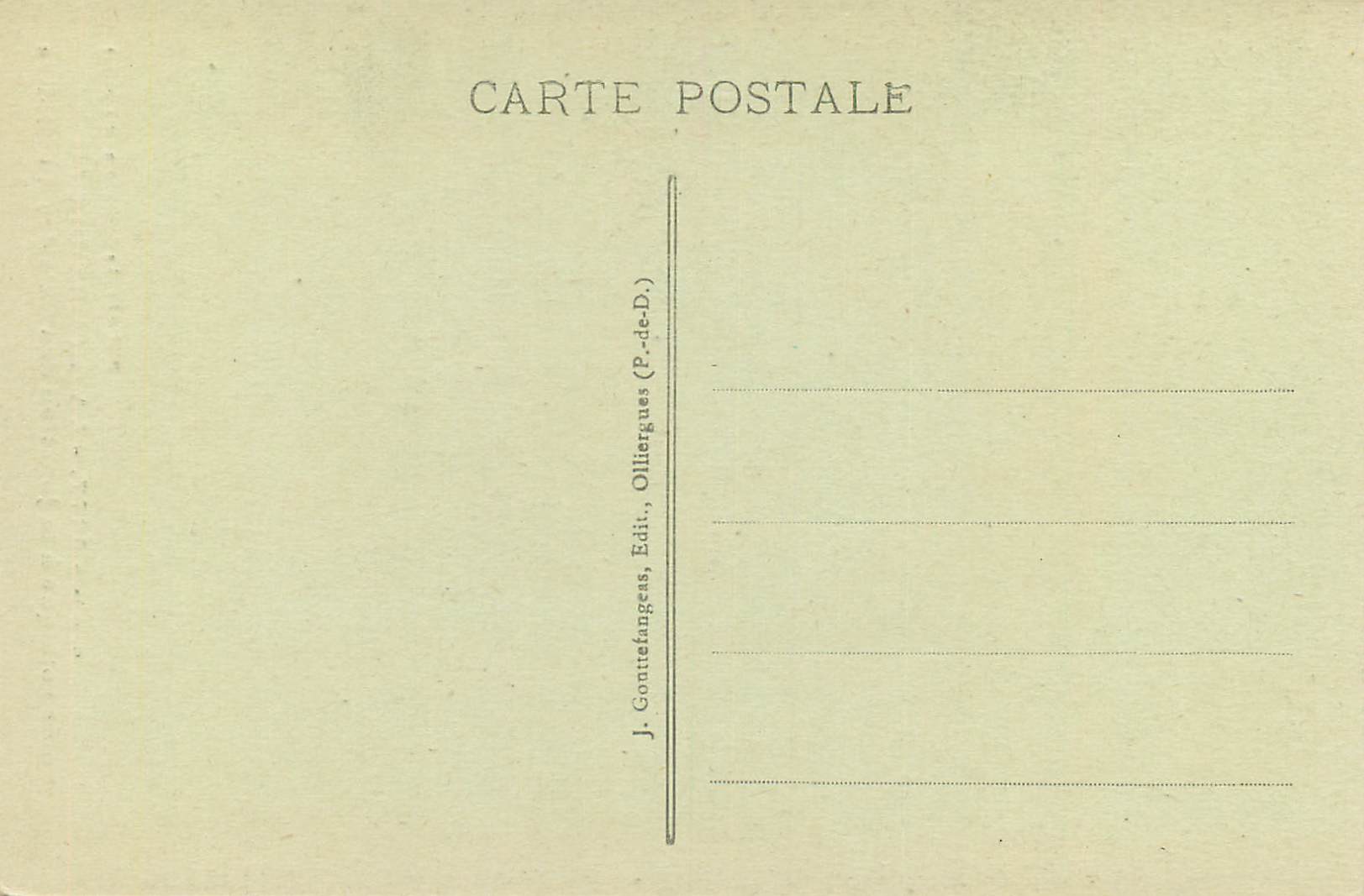 CPA Le Chaise Dieu Porte Gothique a la Jonction des Galeries du Cloitre — Rückseite