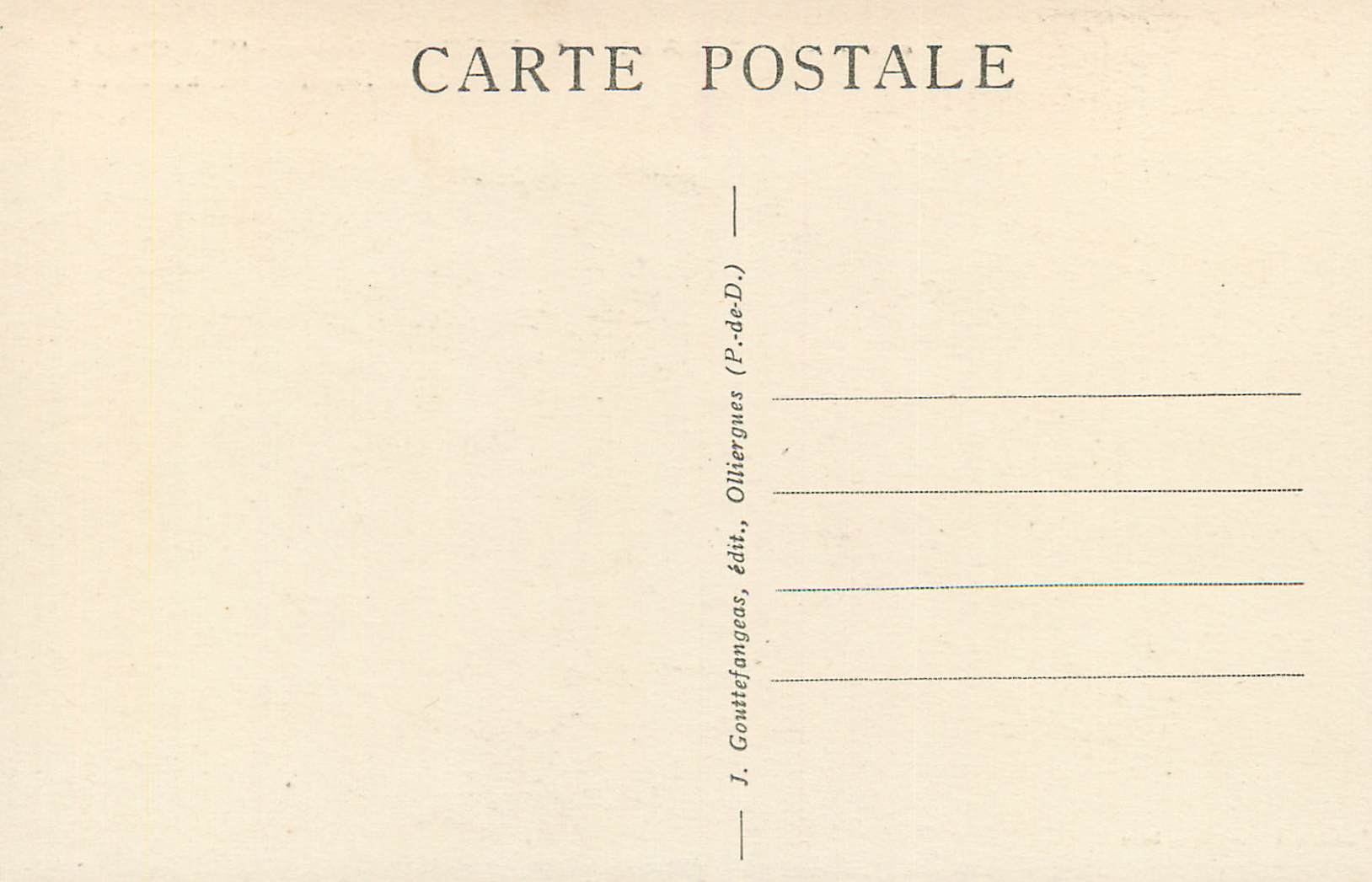CPA La Chaise Dieu (Hte Loire) La Cloze Maison Fortifiee du XVe Siecle — Rückseite