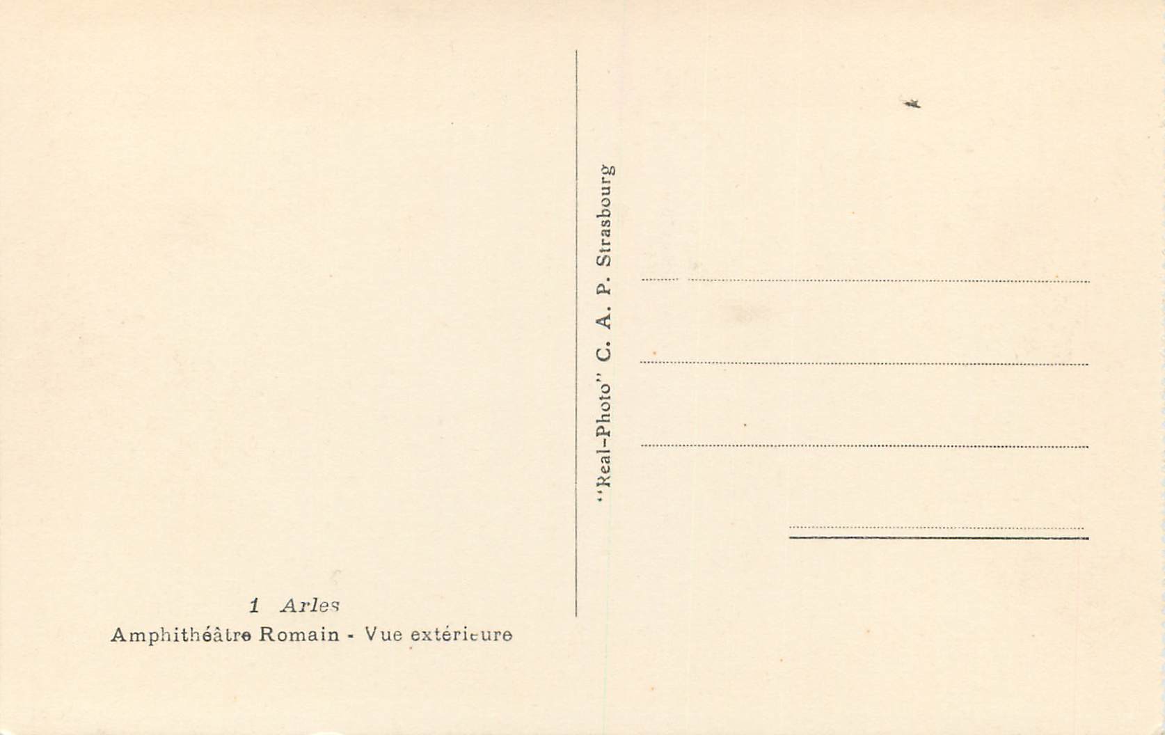 Arles — Amphithéâtre Romain — Vue extérieure — C. A. P. Strasbourg — Rückseite