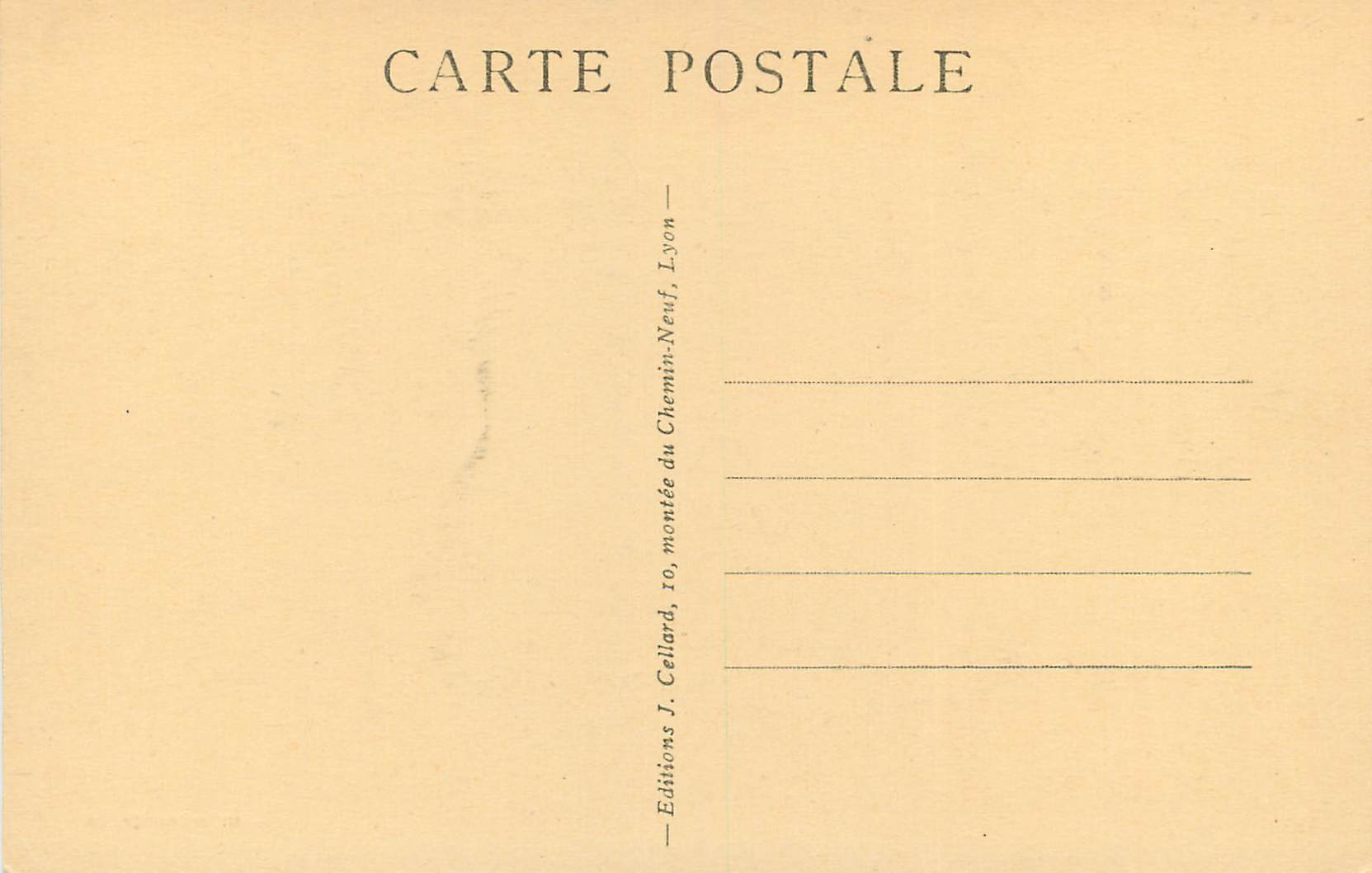 CPA Lyon Saint Jean La Manecanterie — Rückseite