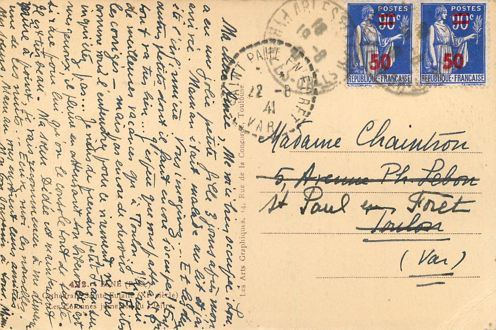 CPA Elne — Rückseite