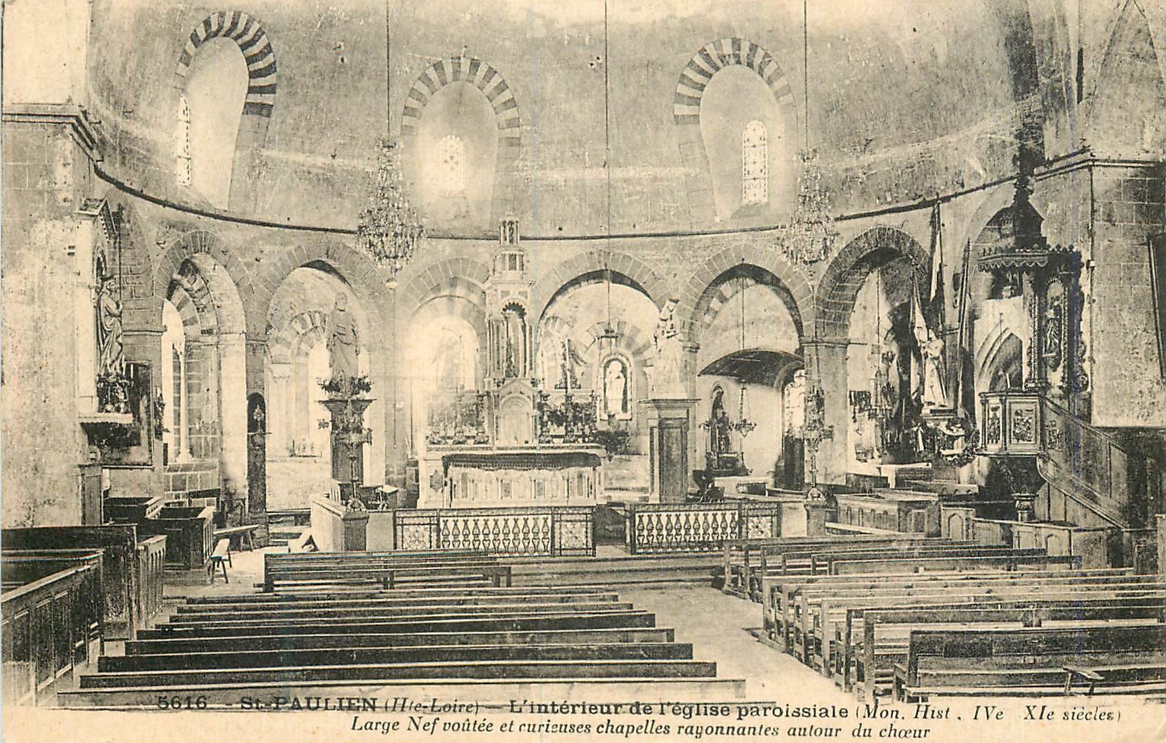CPA St Paulien (Hte Loire) Interieur de l'Eglise Paroissiale