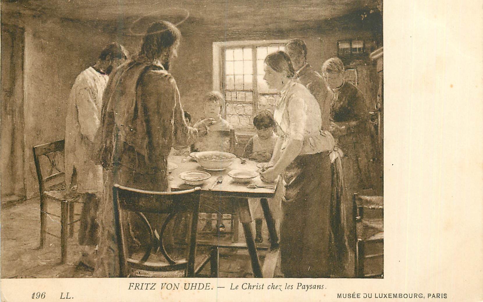 CPA Fritz Von Uhde Le Christ Chez Les Paysans Musee du Luxembourg Paris
