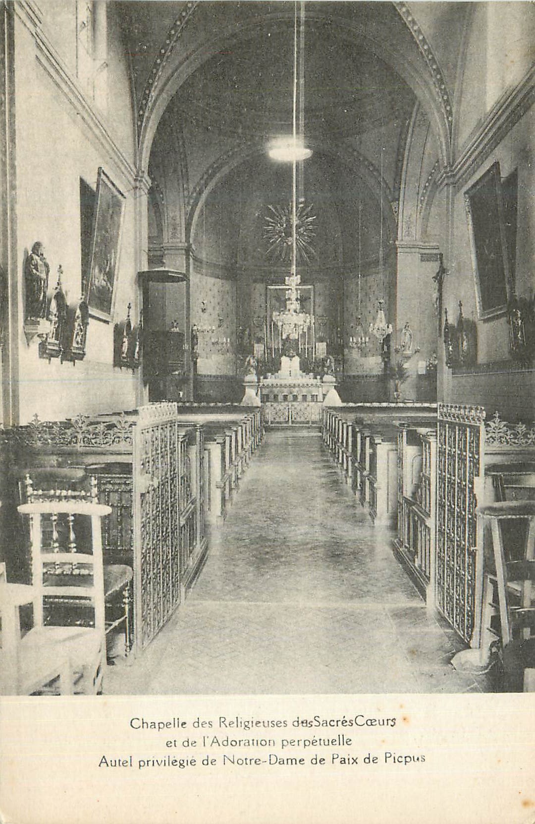 CPA Chapelle des Religieuses des Sacres Coeurs et de L'Adoration Perpetuelle Autel Privilegie de Notre Dame de Paix de P