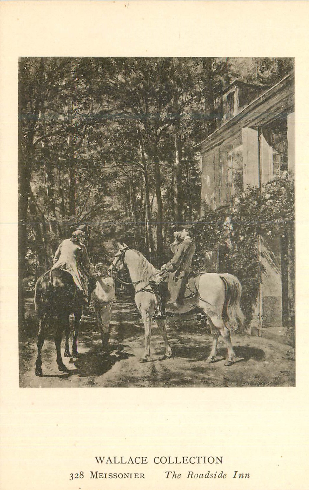 CPA Wallace Collection Meissonier The Roadside Inn