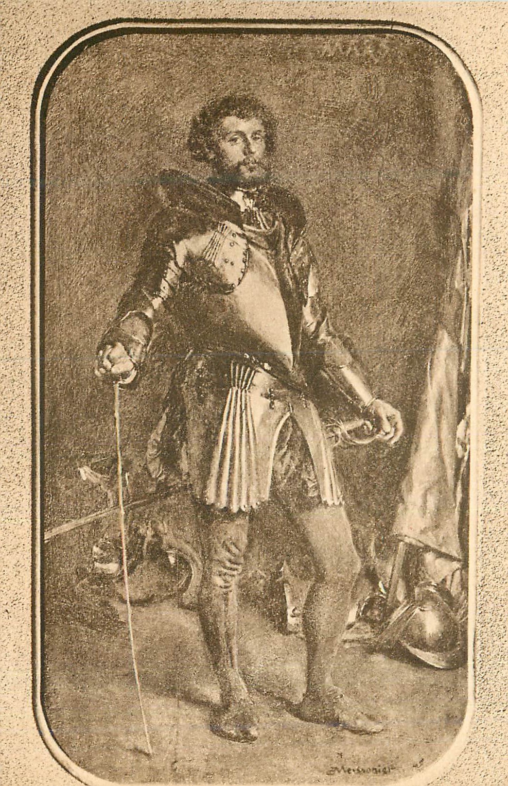 CPA Musee Pescatore Luxembourg Meissonier Jean Luis Un Homme d'Armes