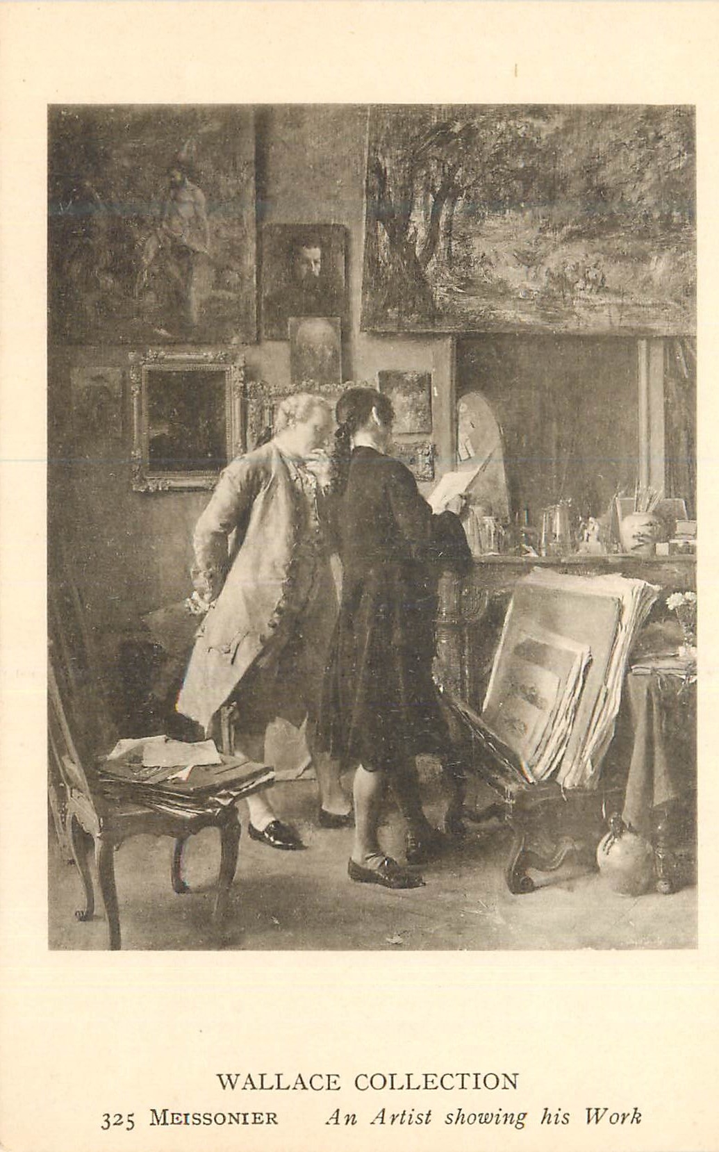 CPA Wallace Collection Meissonier An Artist Showing his Work