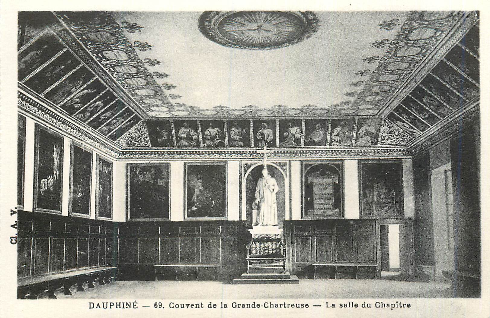 Dauphiné — 69. Couvent de la Grande-Chartreuse — La salle du Chapitre