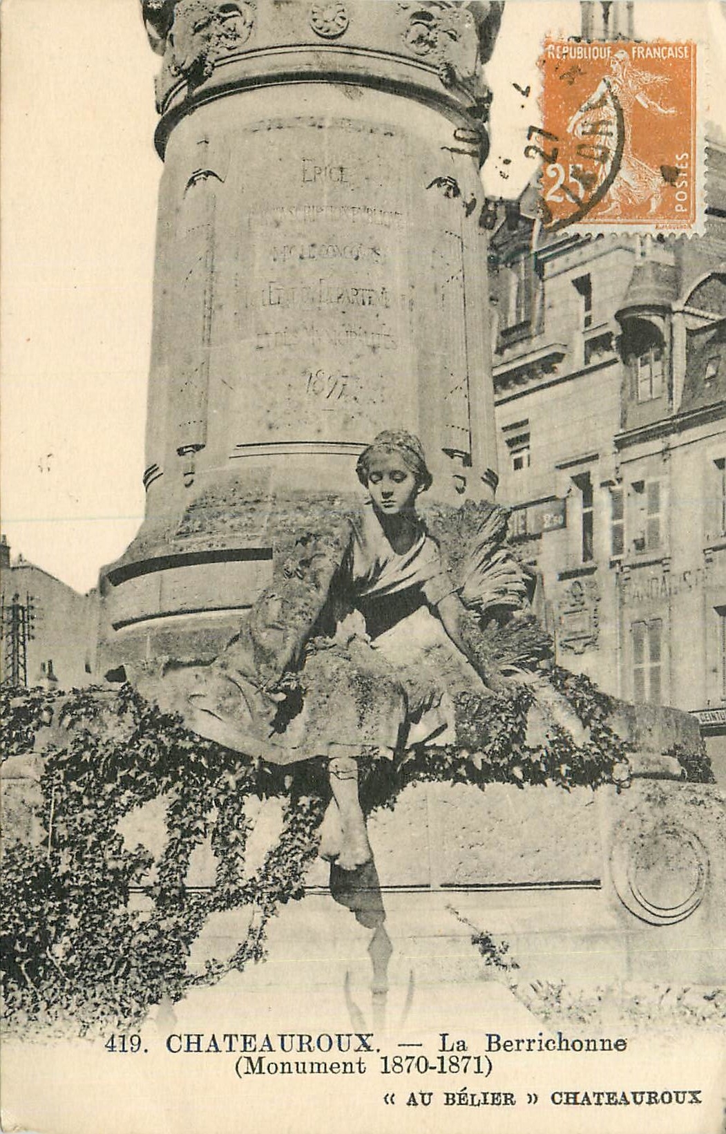 CPA Chateauroux la Berrichonne (Monument 1870 1871)