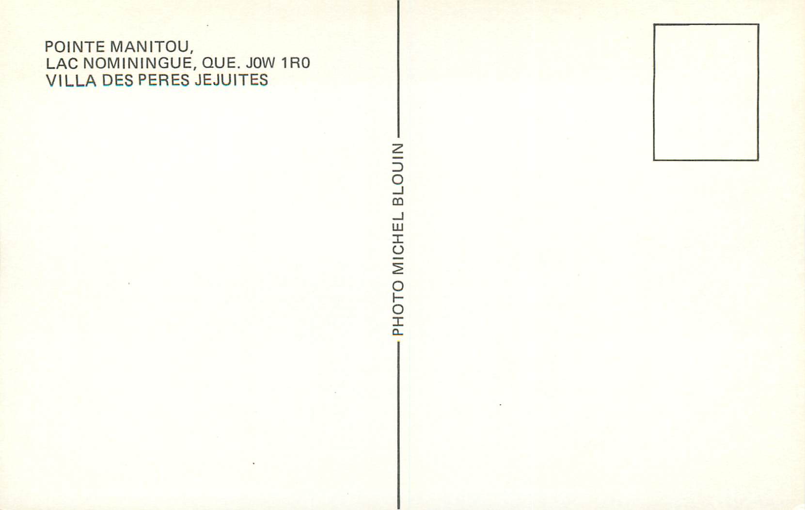 CPM Pointe Manitou Lac Nominingue Que Jow 1Ro Vila des Peres Jejuites — Back