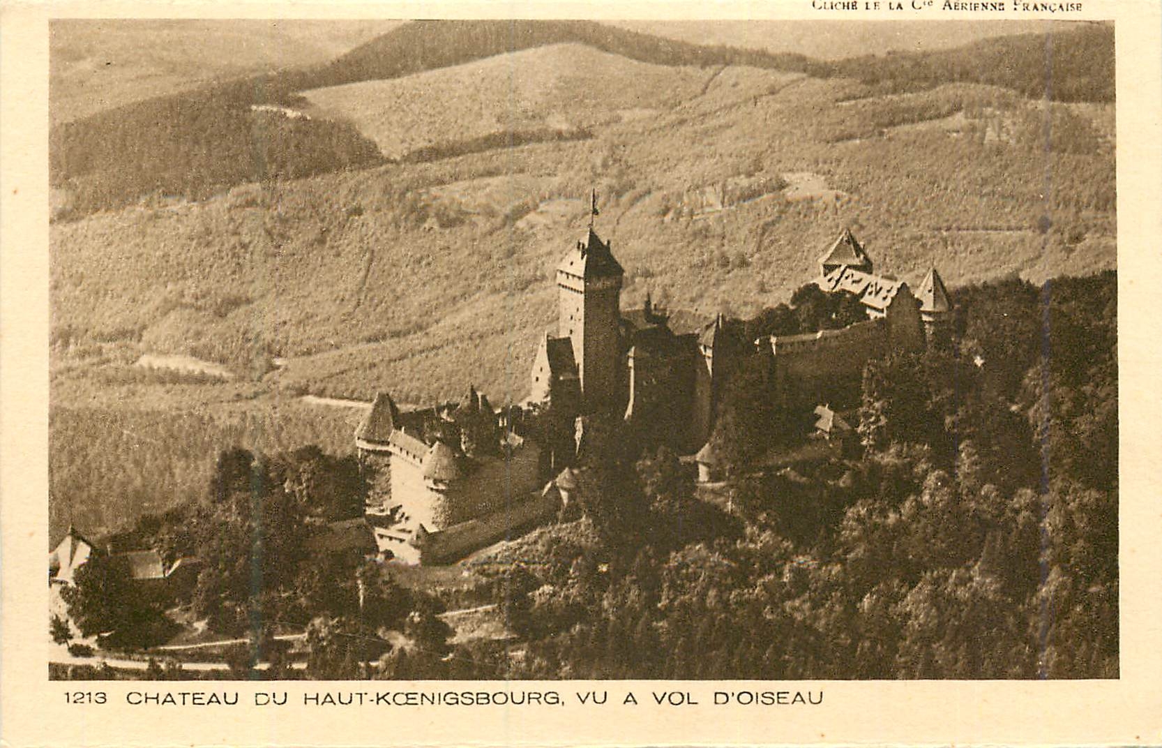 CPA Chateau du Haut Koenigsbourg vue a Vol d'Oiseau