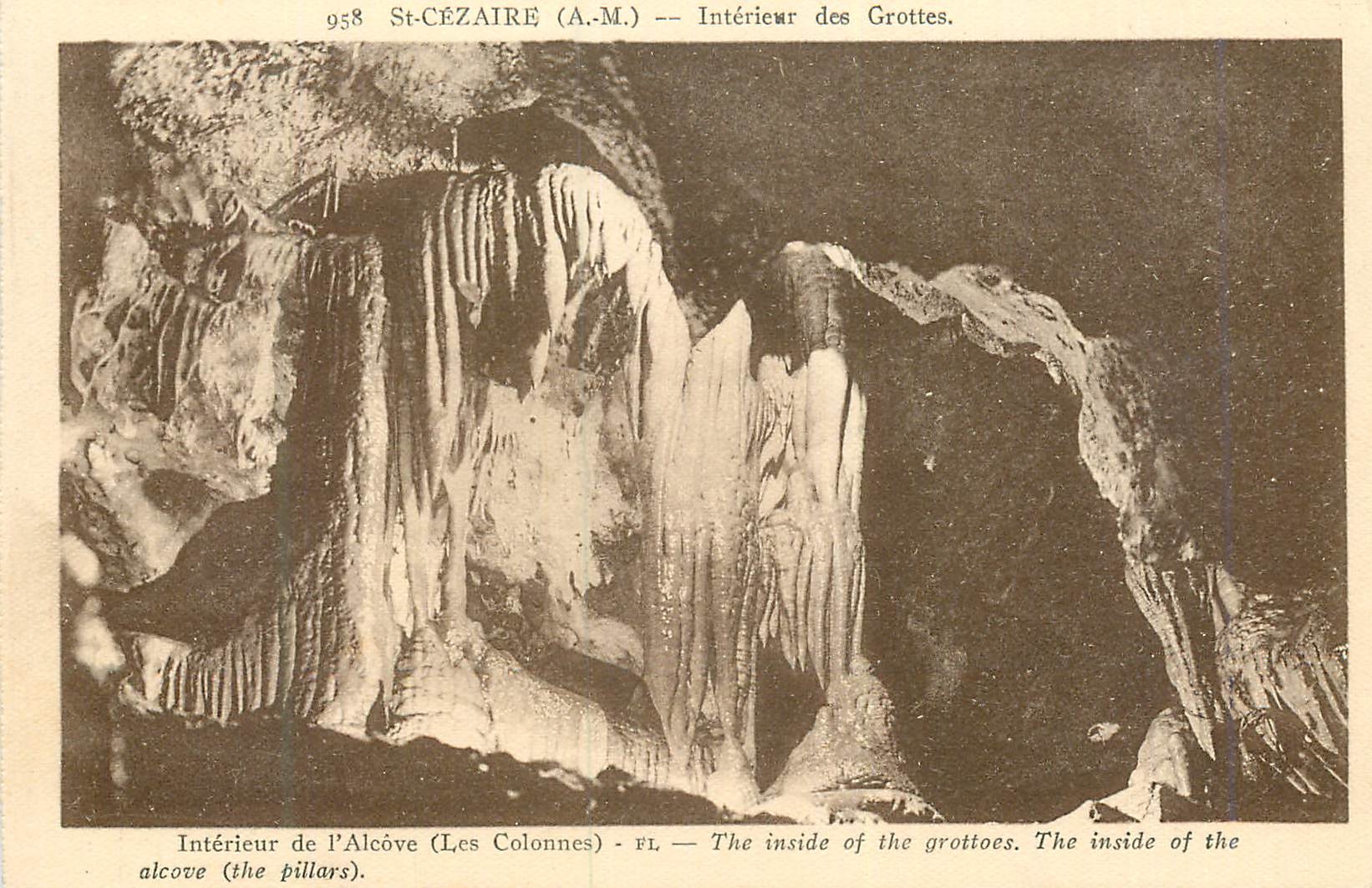 St-Cézaire (A.M.) — Intérieur des Grottes — Éditeur F.L. n° 958