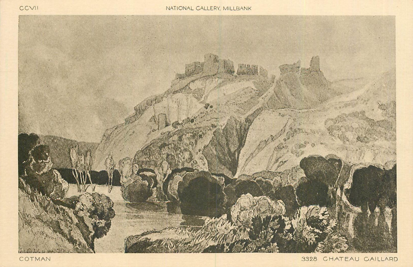CPA National Gallery Millbank Cotman Chateau Caillard