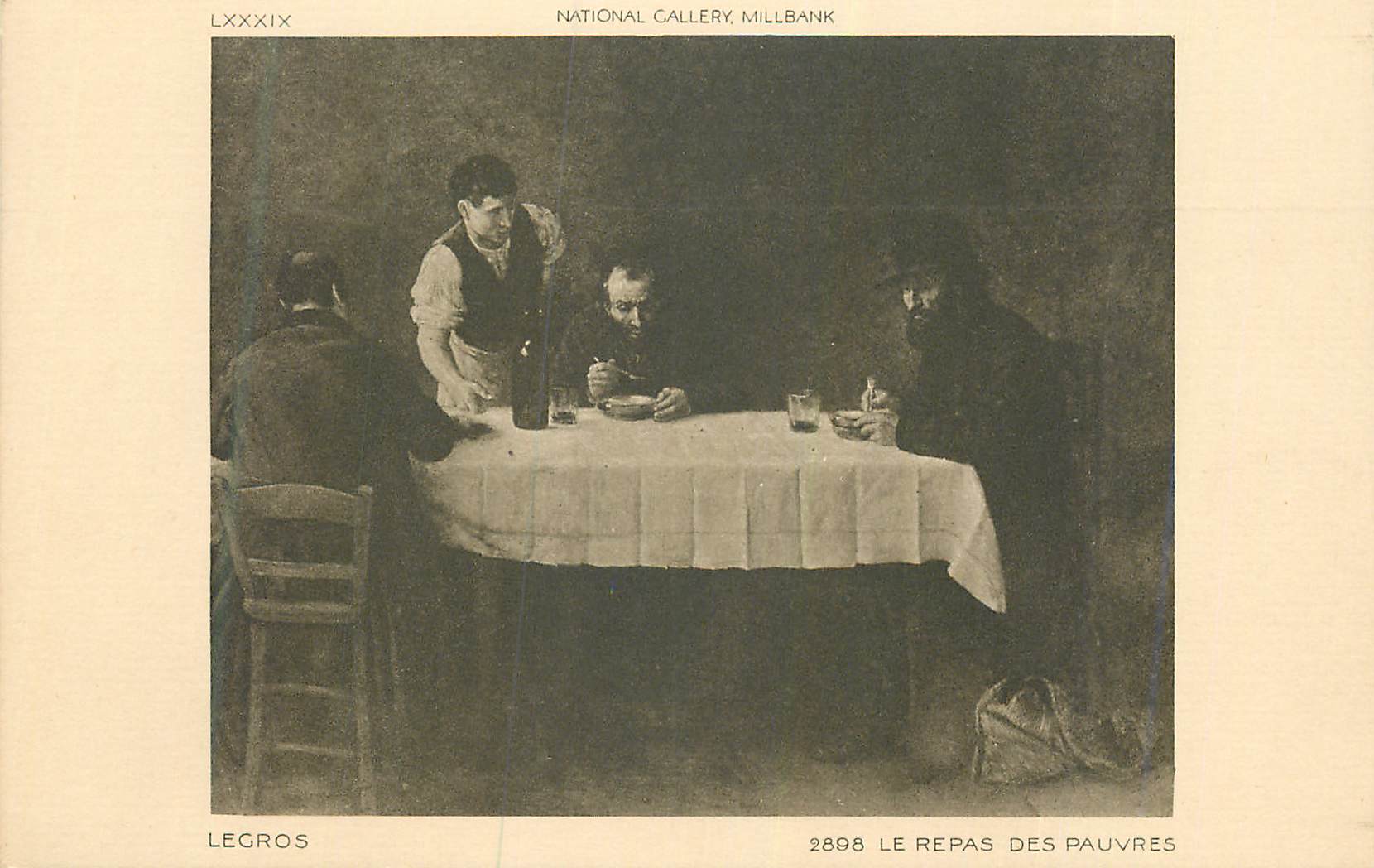 CPA National Gallery Millbank Legros le Repas des Pauvres