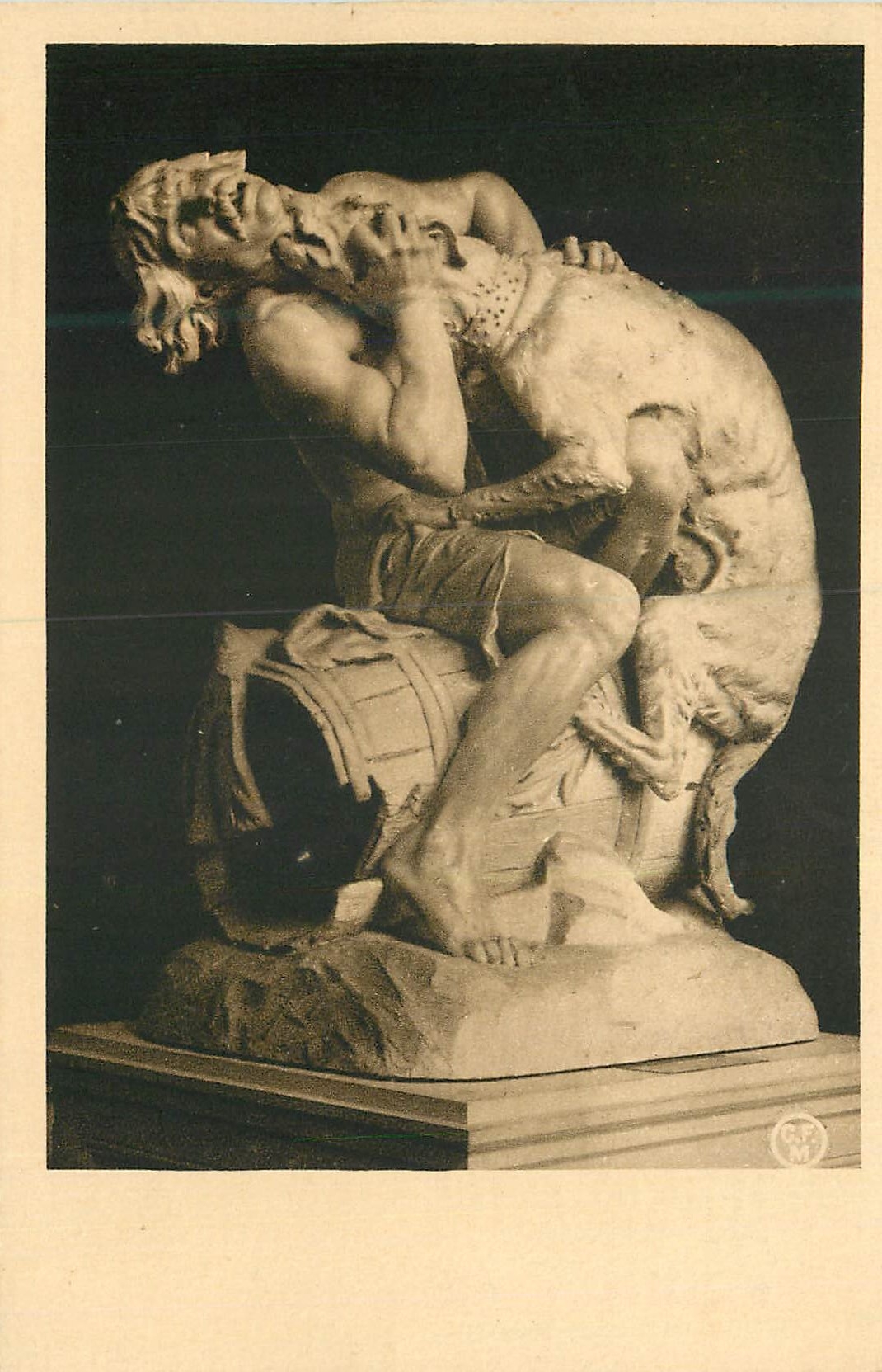 Le Combat du Chien — Salle des Fêtes, Montargis — sculpteur Jacques Froment-Meurice