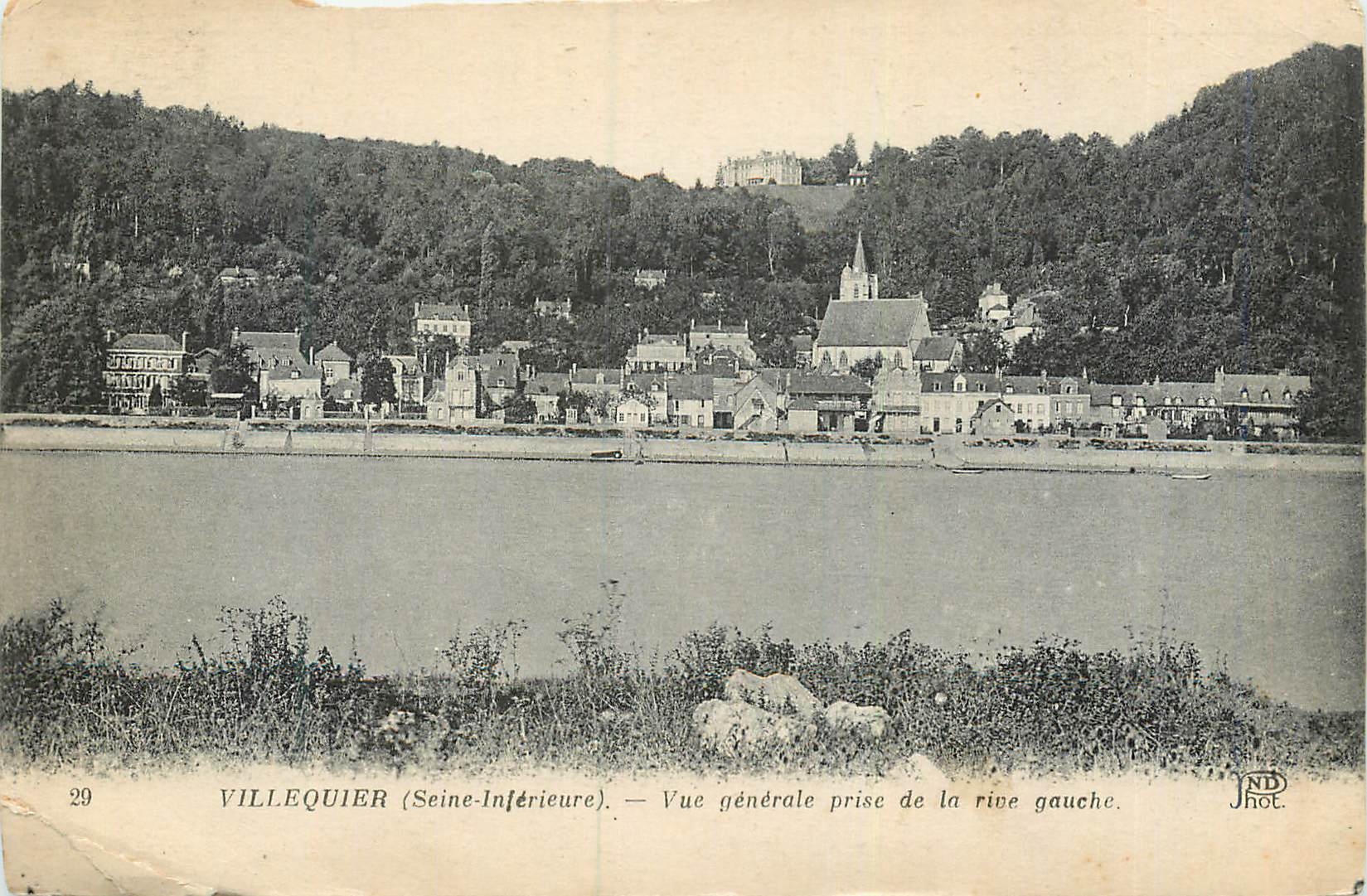 CPA Villequier (Seine Inferieure) Vue Generale prise de la Rive Gauche