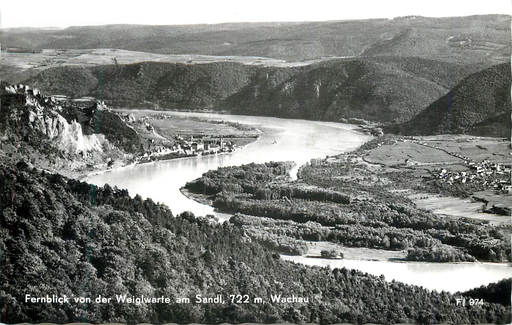 CPM Fernblick von der Weiglwarte am Sandl 722m Wachau