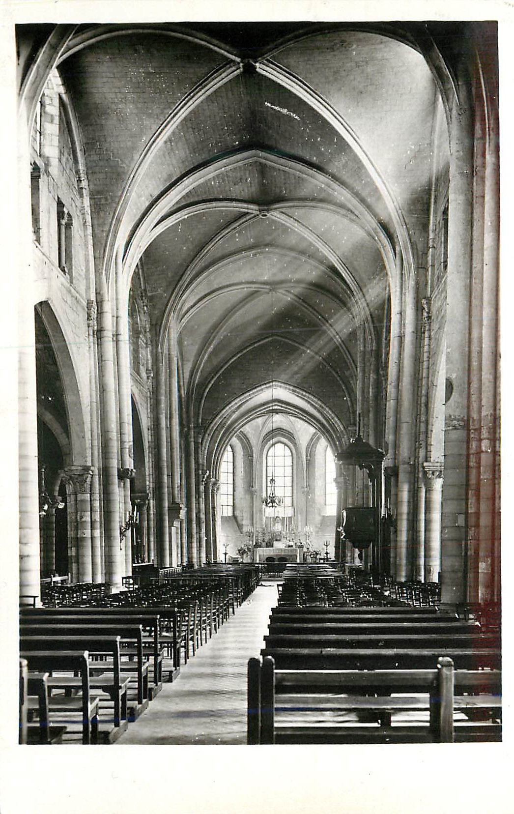 CPM Eglise St Pierre de Montmartre (XIIe) la Nef de l'Eglise Abbatiole