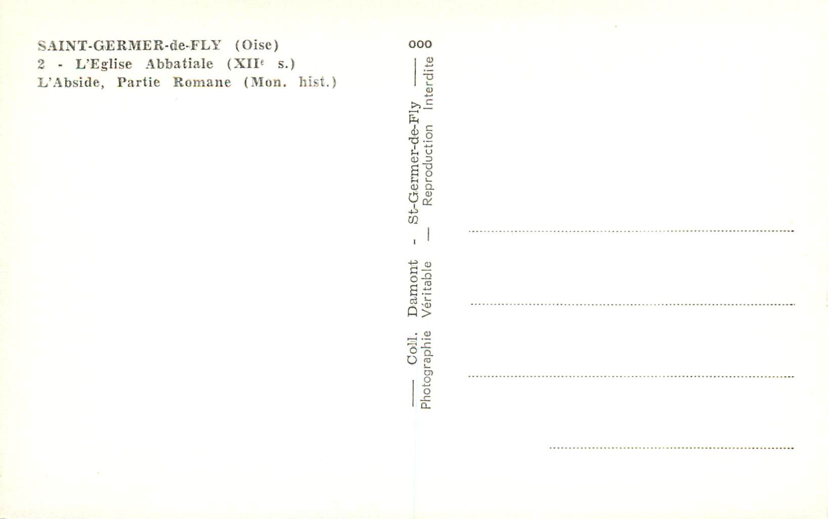 Saint-Germer-de-Fly — L'Abside, partie romane (XIIe s.) — Damont — Rückseite