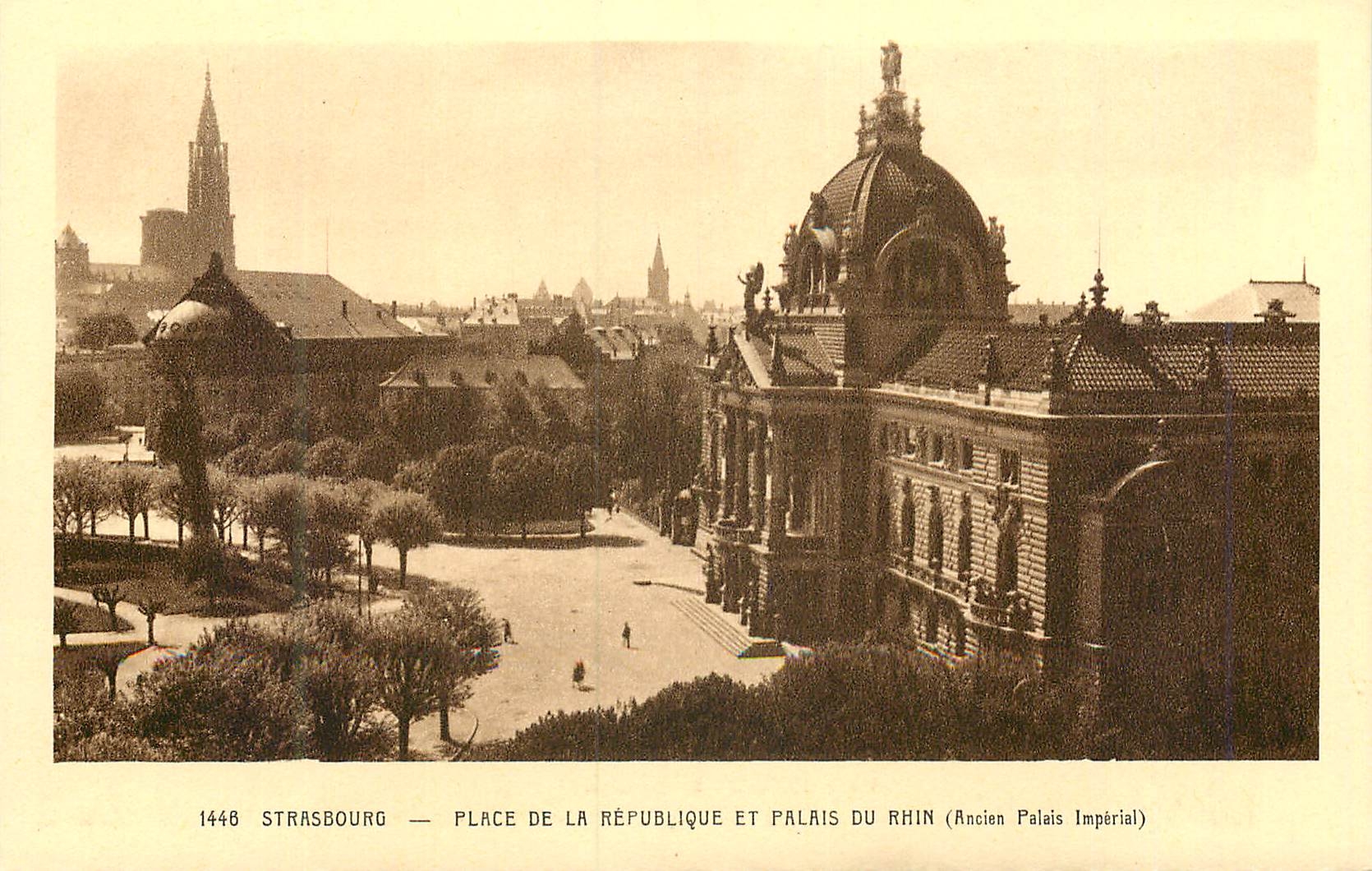 CPA Strasbourg Place de la Republique et Palais du Rhin (Ancien Palais Imperial)
