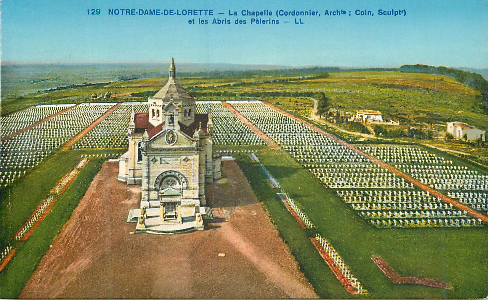 CPA Notre Dame de Lorette La Chapelle et Les Abris des Pelerins