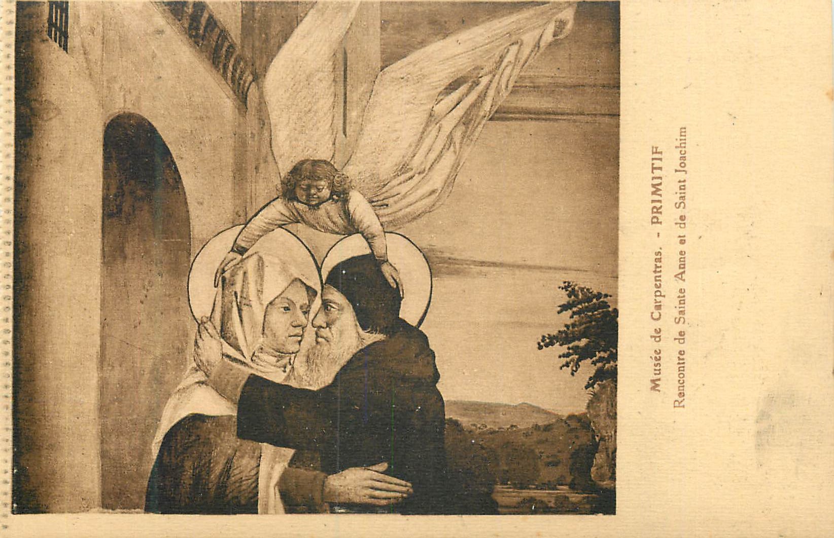 CPA Musee de Carpentras Primitif Rencontre de Sainte Anne et de Saint Joachim