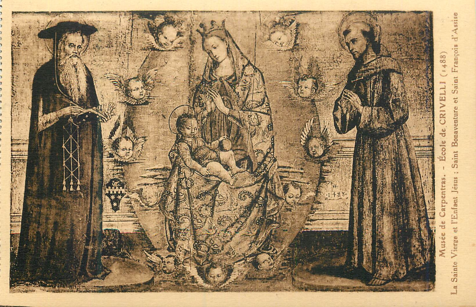 CPA Musee de Carpentras Ecole de Crivelli (1488) La Sainte Vierge et l'Enfant Jesus
